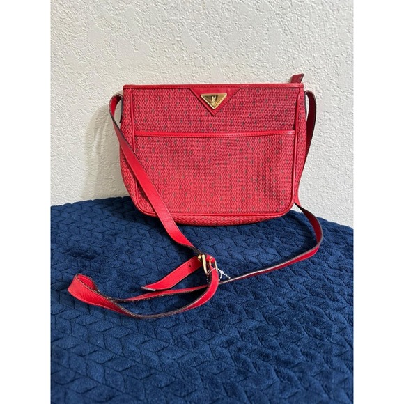 Yves Saint Laurent YSL Shoulder Bag Purse Leather Red Authentic - Picture 1 of 15